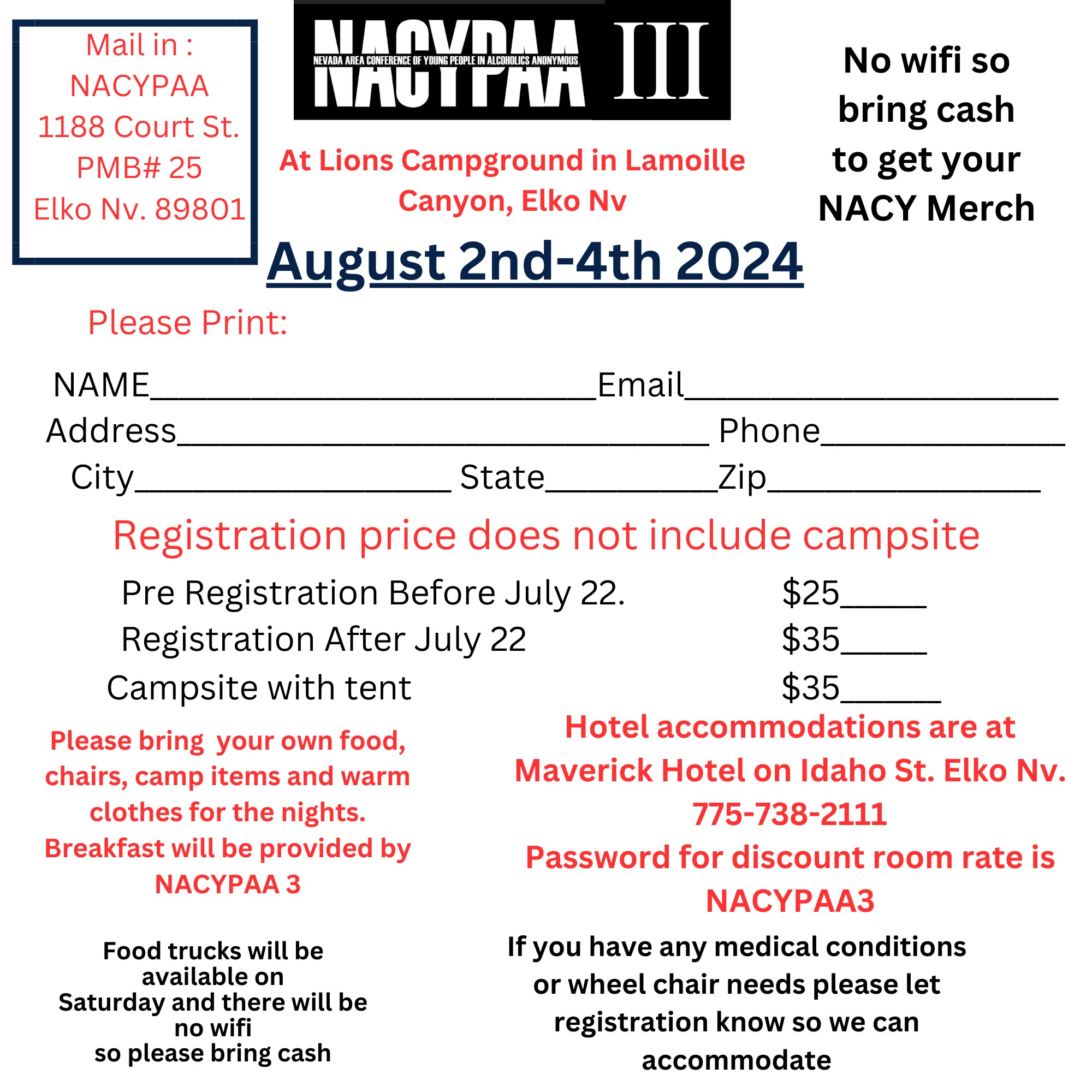NACYPAA 3 Registration